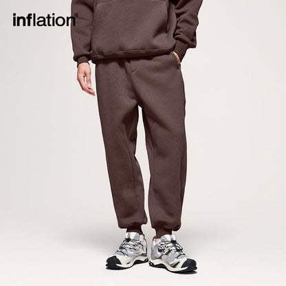 INFLATION Solid Color Thick Fleece Jogger Pants - INFLATION