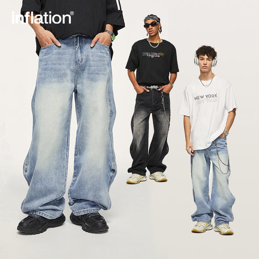 INFLATION Brand Washed Baggy Denim Pants