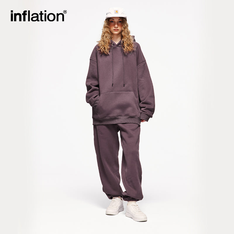 INFLATION Winter Thick Warm Fleece Hoodie Tracksuit Set - INFLATION