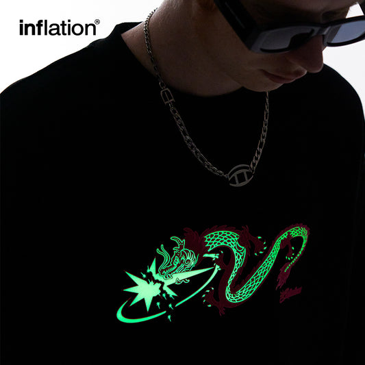 INFLATION Dragon Pattern Luminous T-shirts - INFLATION