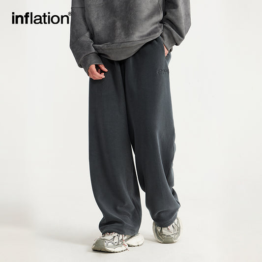INFLATION Winter Thick Fleece Straight Leg Pants Unisex