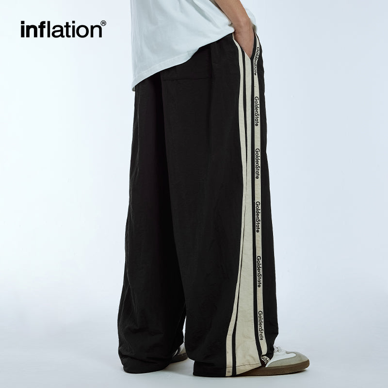 INFLATION Retro Striped  Track Pants Unisex Streetwear