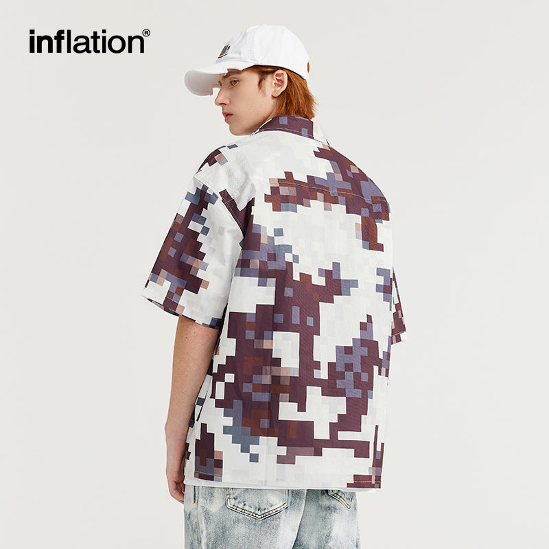 INFLATION Plaid Seersucker Shirts - INFLATION