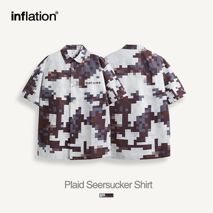 INFLATION Plaid Seersucker Shirts