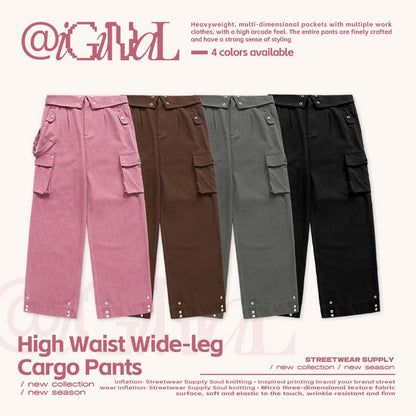 INFLATION Low-Waist Wide Leg Cargo Pants