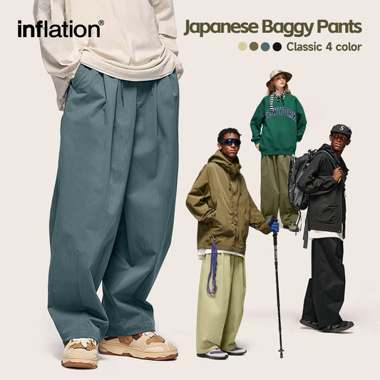 INFLATION Mens Japanese Lantern Trousers Plus Size