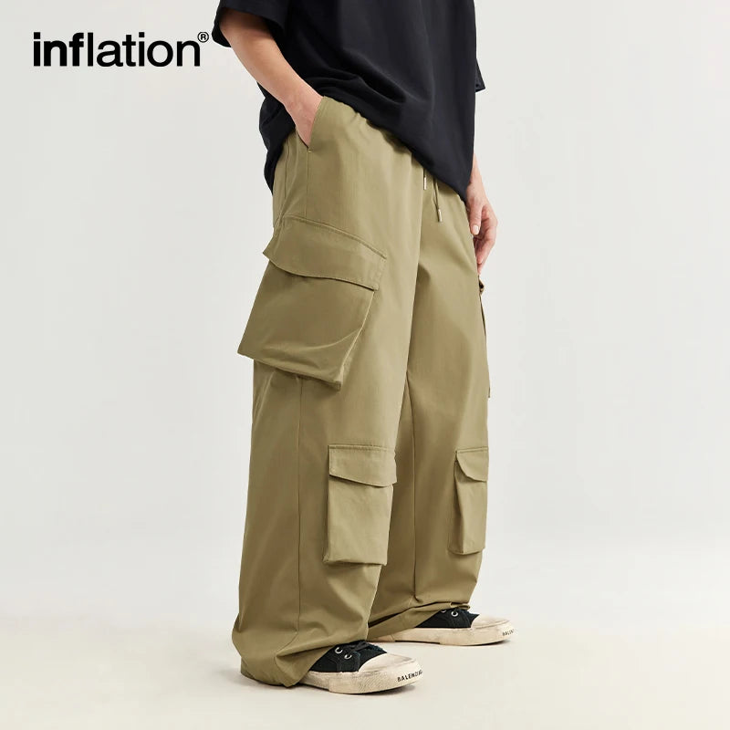 INFLATION 3D Multi Pockets Cargo Parachute Pants - INFLATION