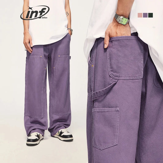 INFLATION Candy Color Straight Leg Denim Pants Unisex - INFLATION