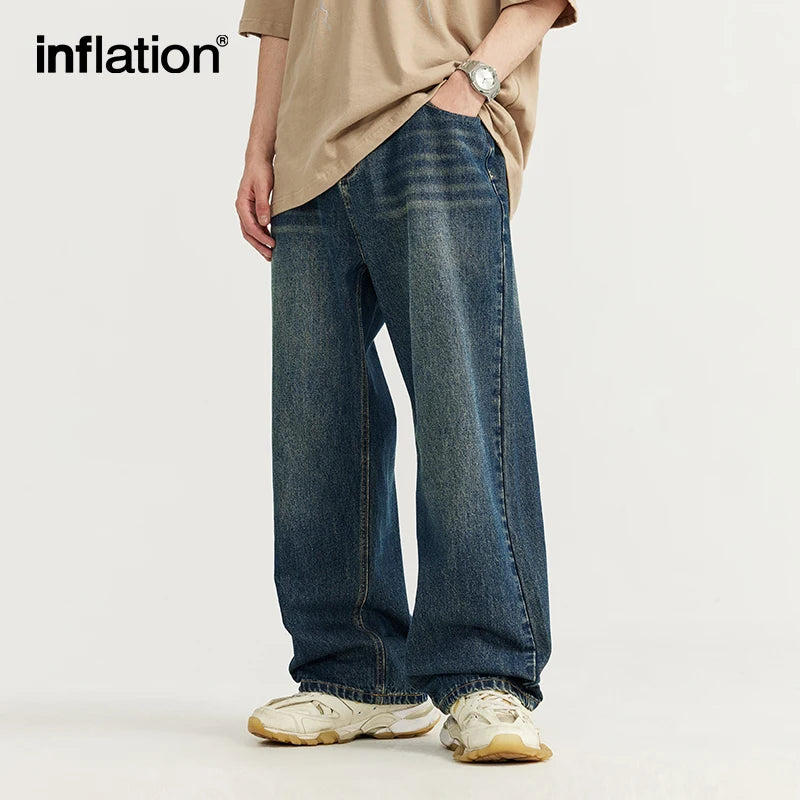 INFLATION Classic Vintage Wide Leg Jeans - INFLATION