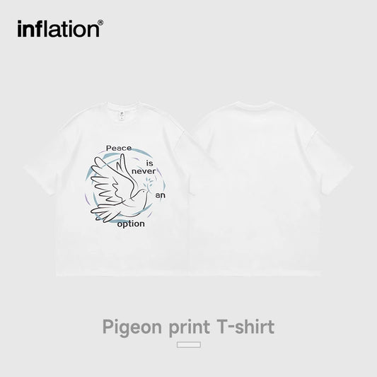 INFLATION "Dove of Peace" Printed Cotton Tshirts - INFLATION