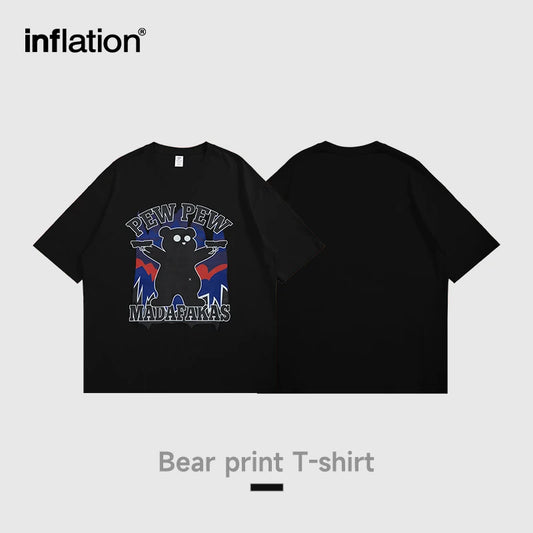 INFLATION Funny Graphic Printed Cotton Tshirt - INFLATION
