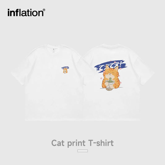 INFLATION Harajuku Graphic Cotton Tshirts - INFLATION