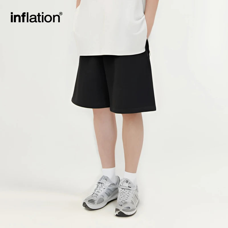 INFLATION Minimalism Straight-leg Sweat Shorts Plus Size - INFLATION