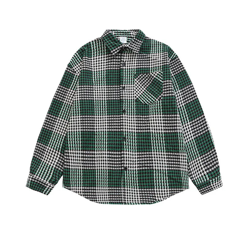 INFLATION Trendy Heavyweight Oversize Plaid Jackets - INFLATION