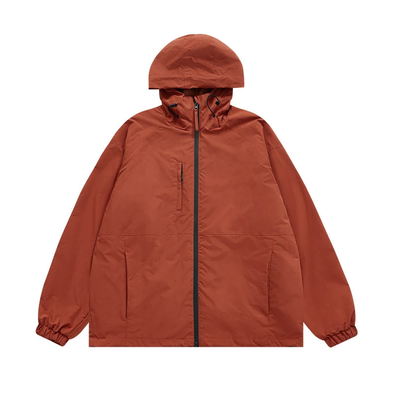 INFLATION High Collar Hooded Windproof Jacket - INFLATION
