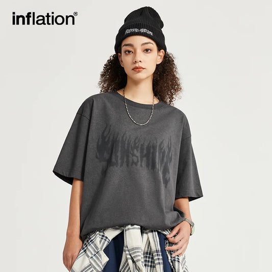 INFLATION High Street Washed Oversized Tees - INFLATION
