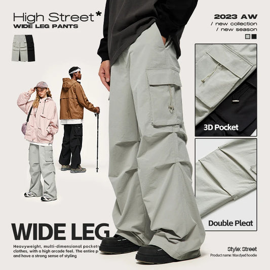 INFLATION High Street Stacked Cargo Pants Men Streetwear - INFLATION