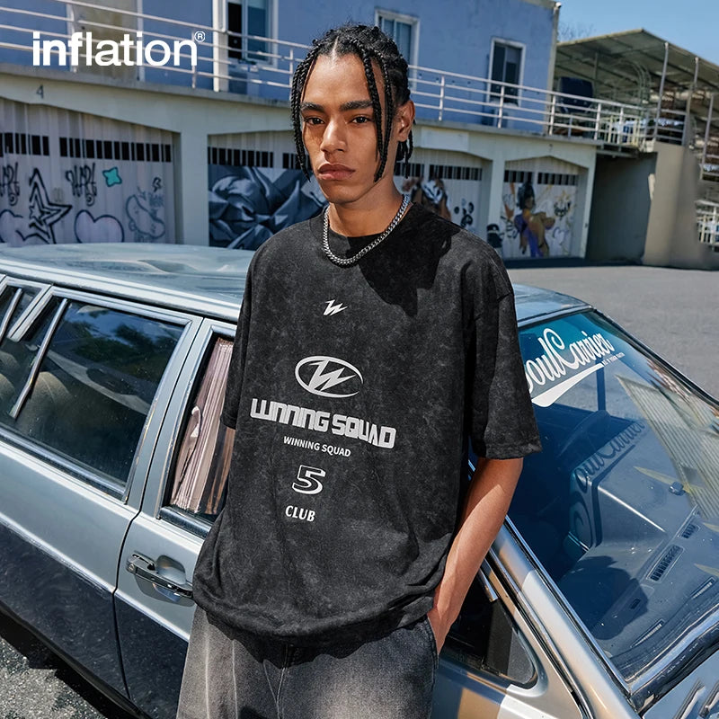 INFLATION Summer Trendy Graphic Distressed Tees - INFLATION