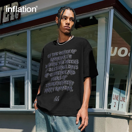 INFLATION Trendy Graphic Cotton Tshirts - INFLATION
