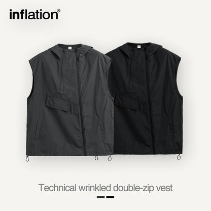 INFLATION Outdoor Double Zipper Cargo Vest - INFLATION