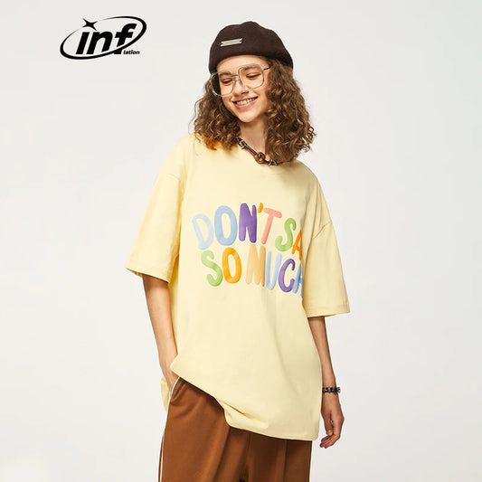 INFLATION Puff Printing Oversized T-shirts - INFLATION