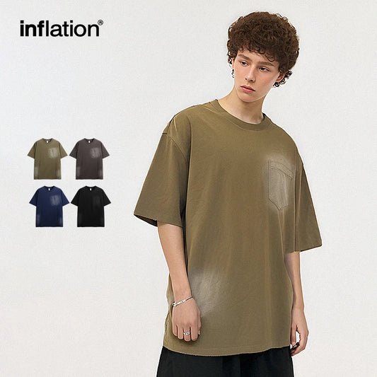 INFLATION High Street Washed Spray Color T-shirt - INFLATION