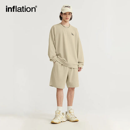 INFLATION Pique Fabric Embroidery Oversized Tracksuit - INFLATION