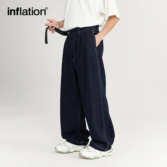 INFLATION Stitching Baggy Jeans