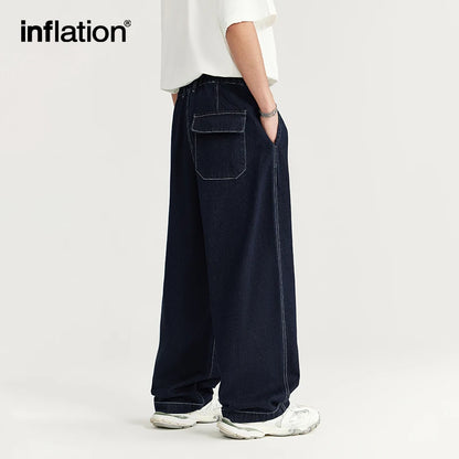 INFLATION Stitching Baggy Jeans - INFLATION