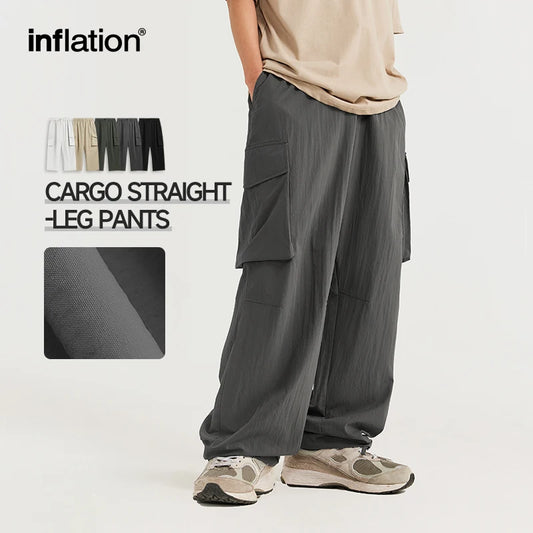 INFLATION Soft Touch Straight Leg Cargo Trousers