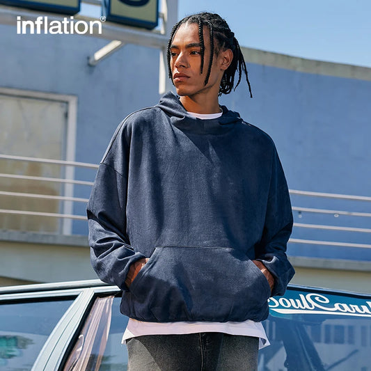INFLATION Streetwear Drop Shoulder Hoodies