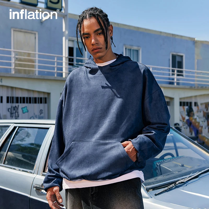 INFLATION Streetwear Drop Shoulder Hoodies - INFLATION