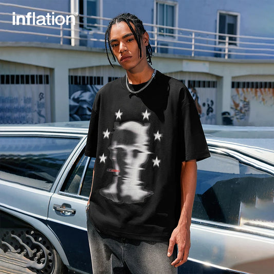 INFLATION Streetwear Graphic Printed Hip Hop Tees - INFLATION