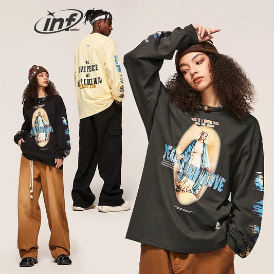 INFLATION High Street Graphic Oversized Tshirts