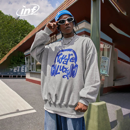 INFLATION Trendy Graphic Hip Hop Sweatshirt