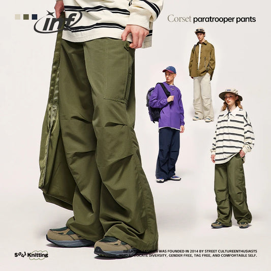 INFLATION Streetwear Baggy Parachute Pants Unisex - INFLATION