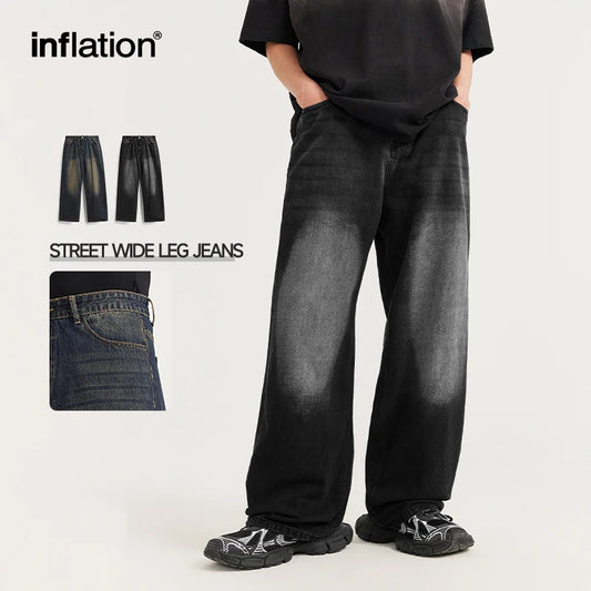 INFLATION Streetwear Retro Wide Leg Jeans