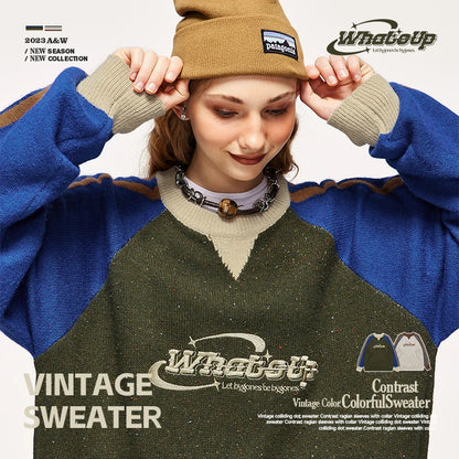 INFLATION Vintage Colorblock Knit Sweaters - INFLATION