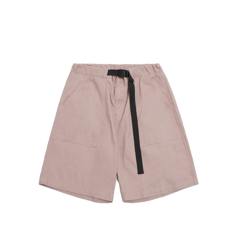 INFLATION Harajuku Loose Fit Cargo Shorts with Belt - INFLATION