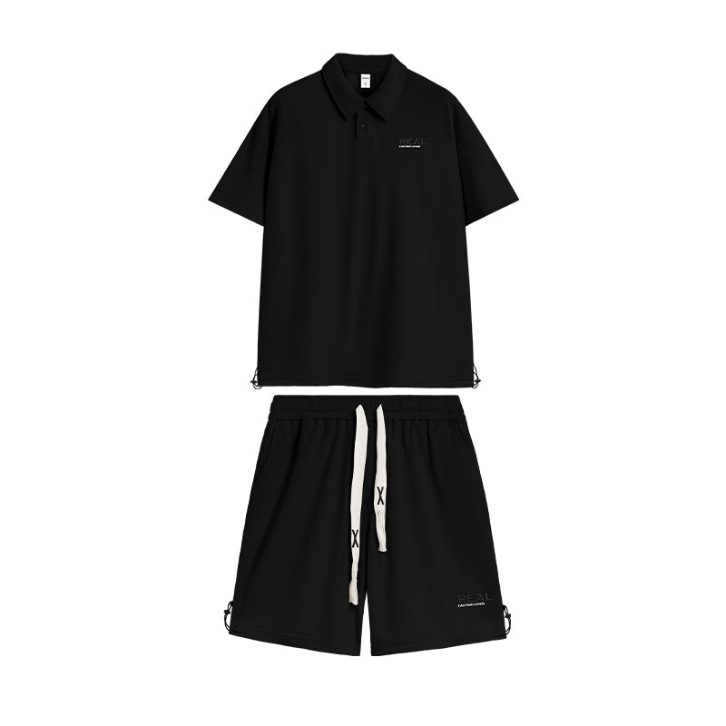 INFLATION Embroidery PIQUE POLO and Shorts Set - INFLATION
