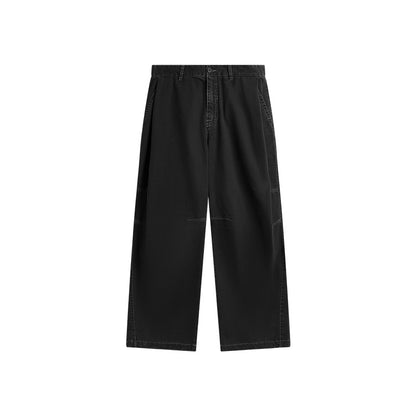 INFLATION Washed Bamboo Cotton Wide-leg Pants - INFLATION