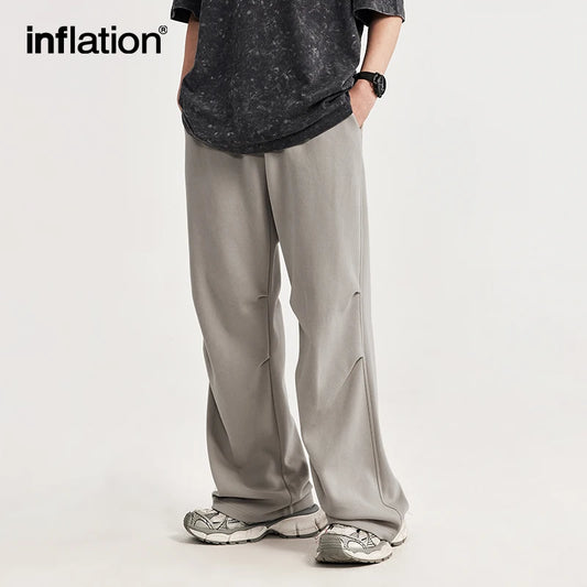 INFLATION Brushed Pleated Drawstring Sweatpants Unisex