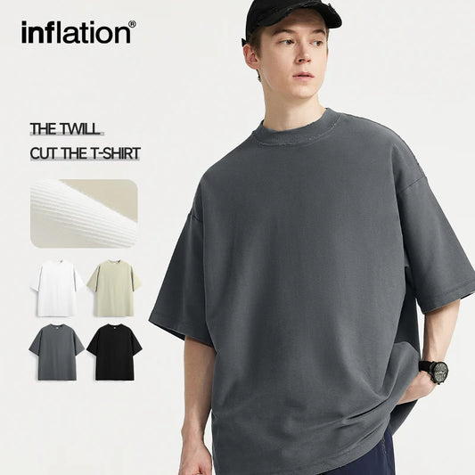 INFLATION Designer Twill Fabric Minimalism Blank T-shirts