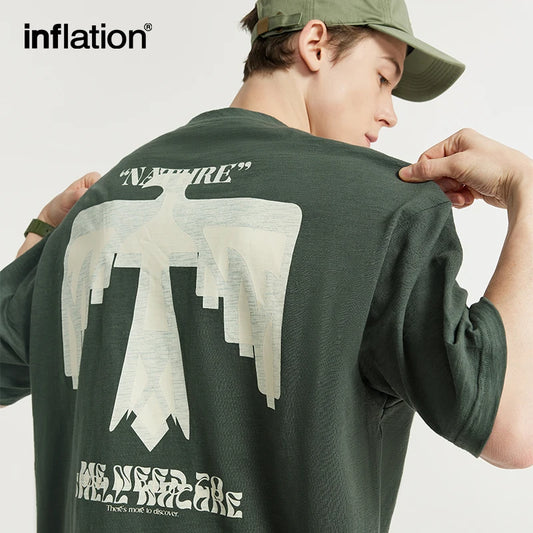 INFLATION Heavyweight 240gsm Traceable Cotton t-shirt Men - INFLATION