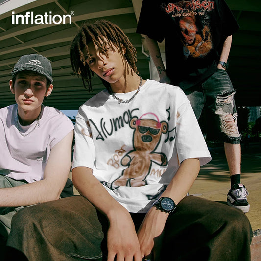 INFLATION Graffiti Jet Printing T-shirts Men - INFLATION