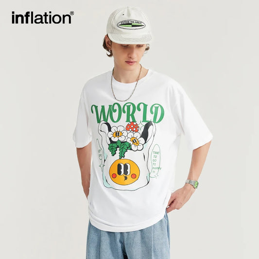 INFLATION Funny Graphic Cotton TShirts - INFLATION
