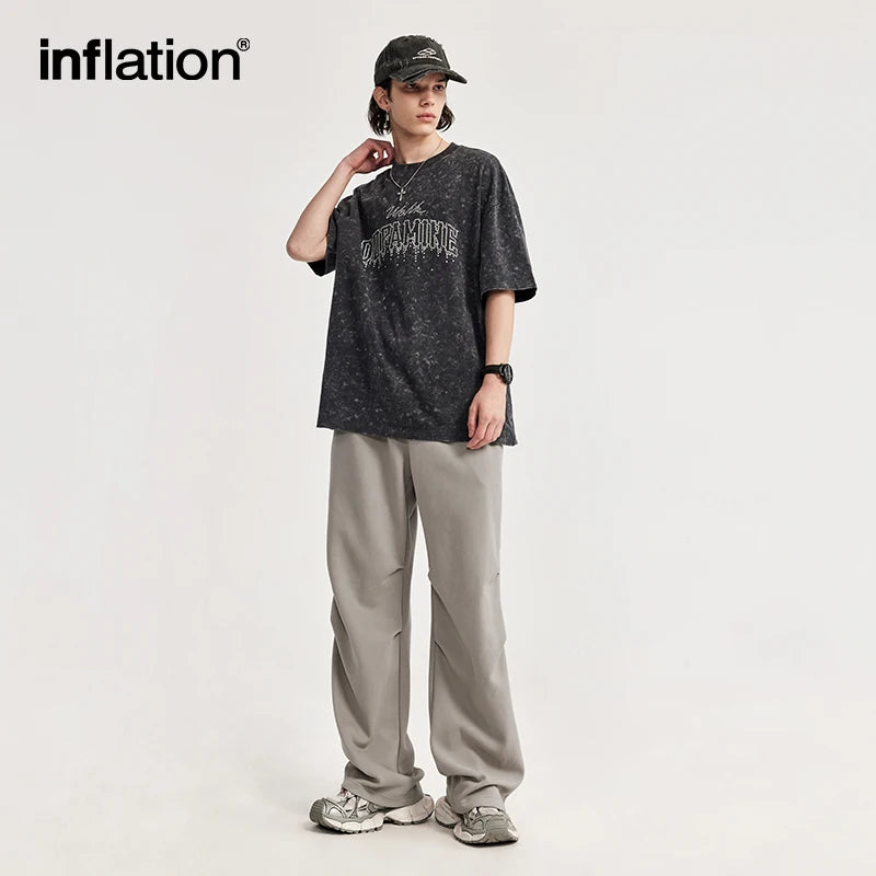 INFLATION Brushed Pleated Drawstring Sweatpants Unisex