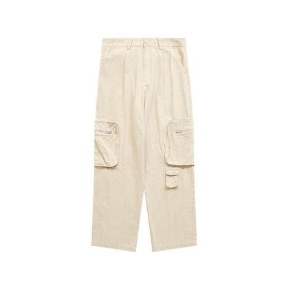 INFLATION Multi Pockets Wide Leg Cargo Pants - INFLATION