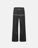 Embroidered Cinch Back Bootcut Jeans | Inflation Streetwear