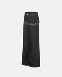 Embroidered Cinch Back Bootcut Jeans | Inflation Streetwear